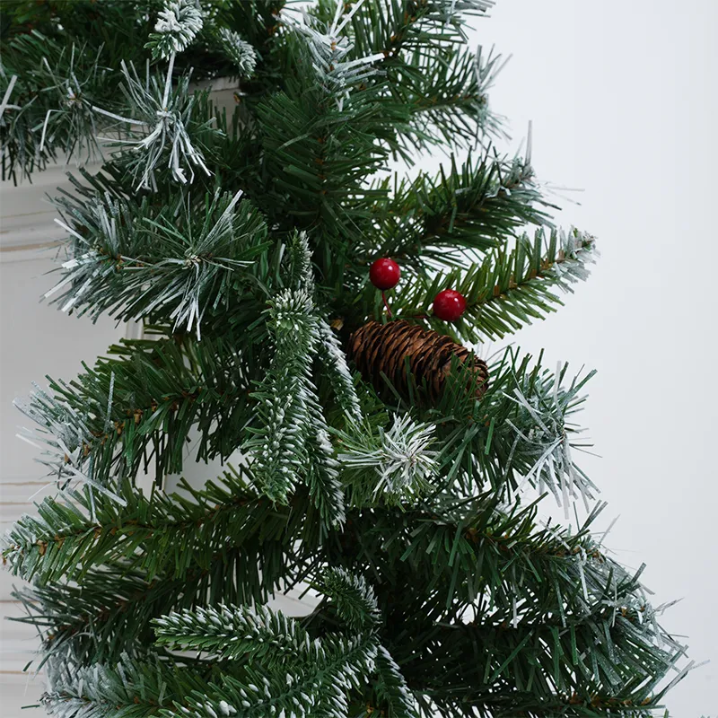 6.6-foot Christmas spray painted white green Christmas decoration rattan SD0126