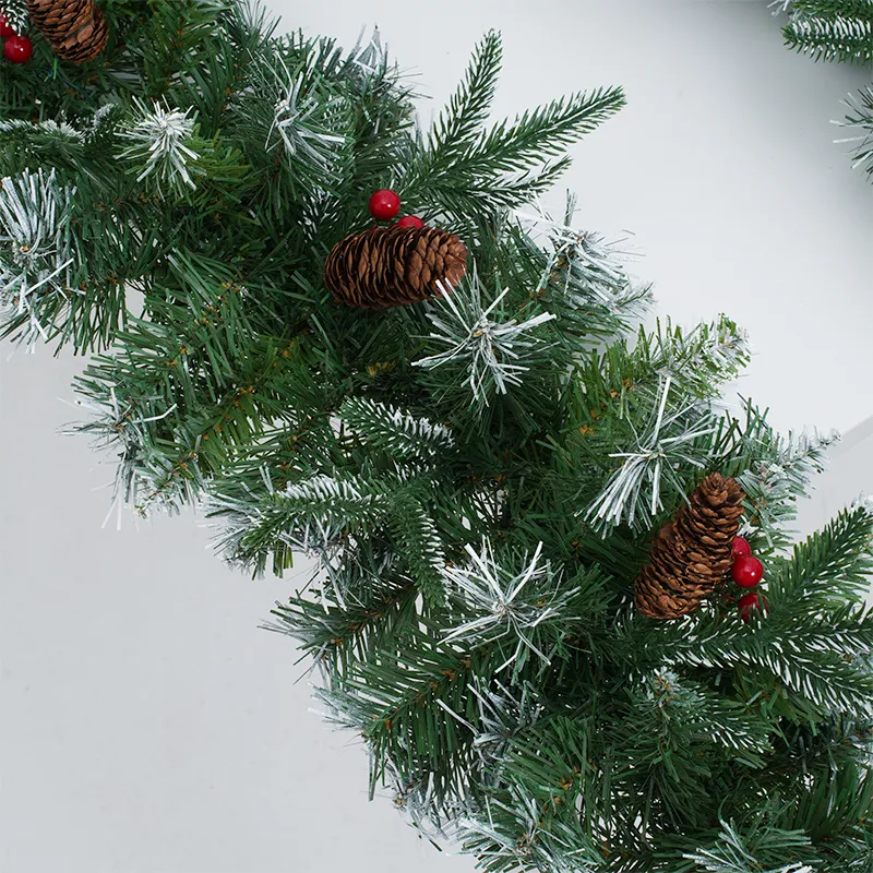 6.6-foot Christmas spray painted white green Christmas decoration rattan SD0126