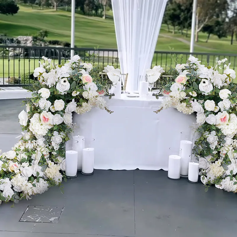 A8124 Outdoor Wedding Horn Arch Deor Floral Arrangement