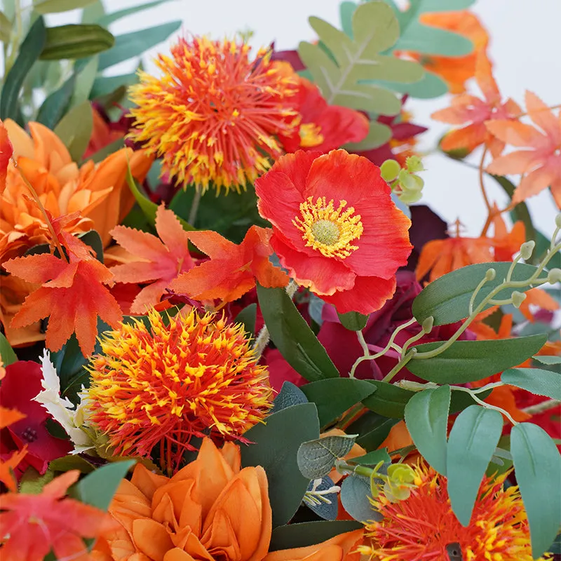 A8195 Orange Wedding Table Centerpieces Flower Ball