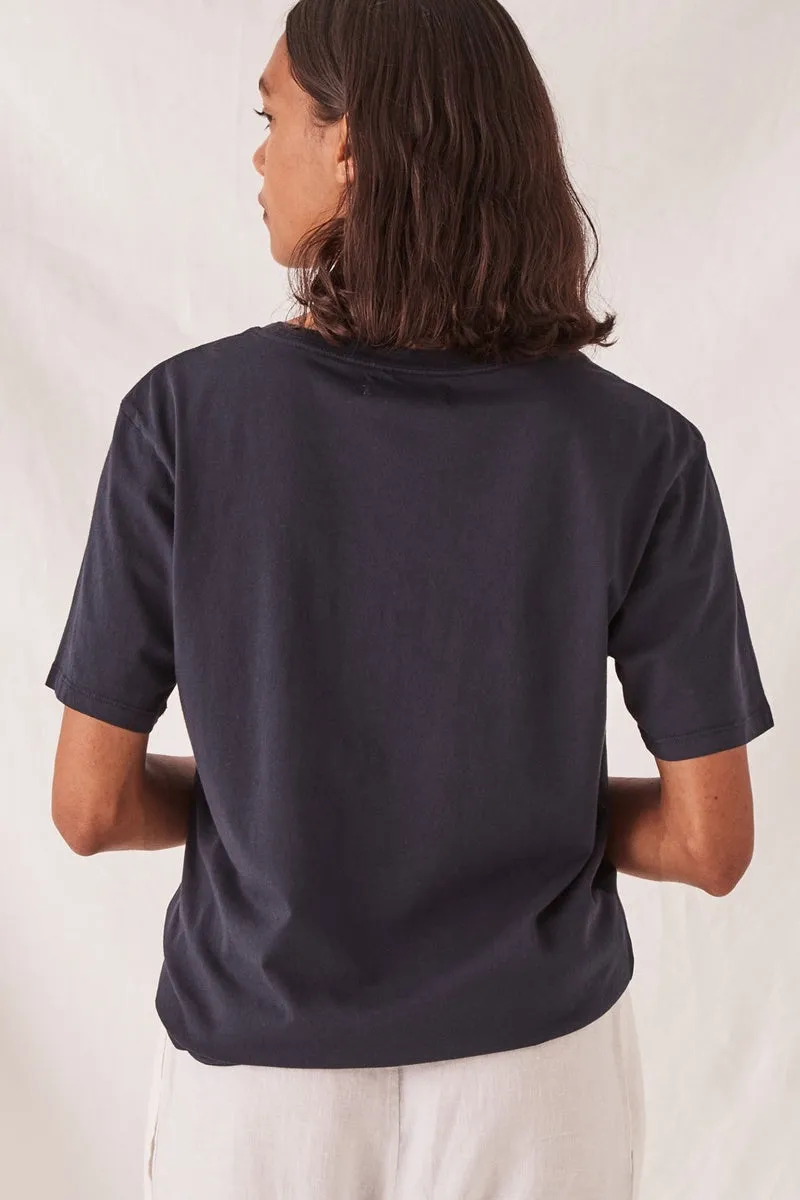 Assembly Label - Logo Cotton Crew Tee - Navy