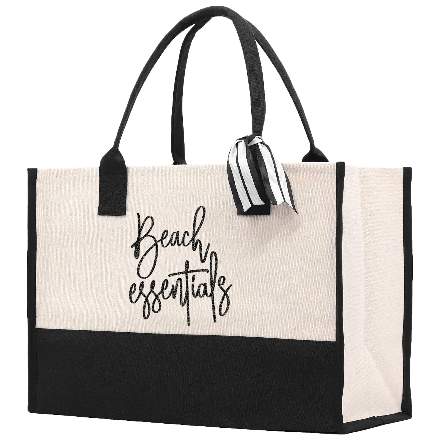 Beach Essentials Tote Bag Beach Vacation Tote Bag Summer Beach Canvas Tote Bag Large Canvas Beach Bag Weekender Tote Bag