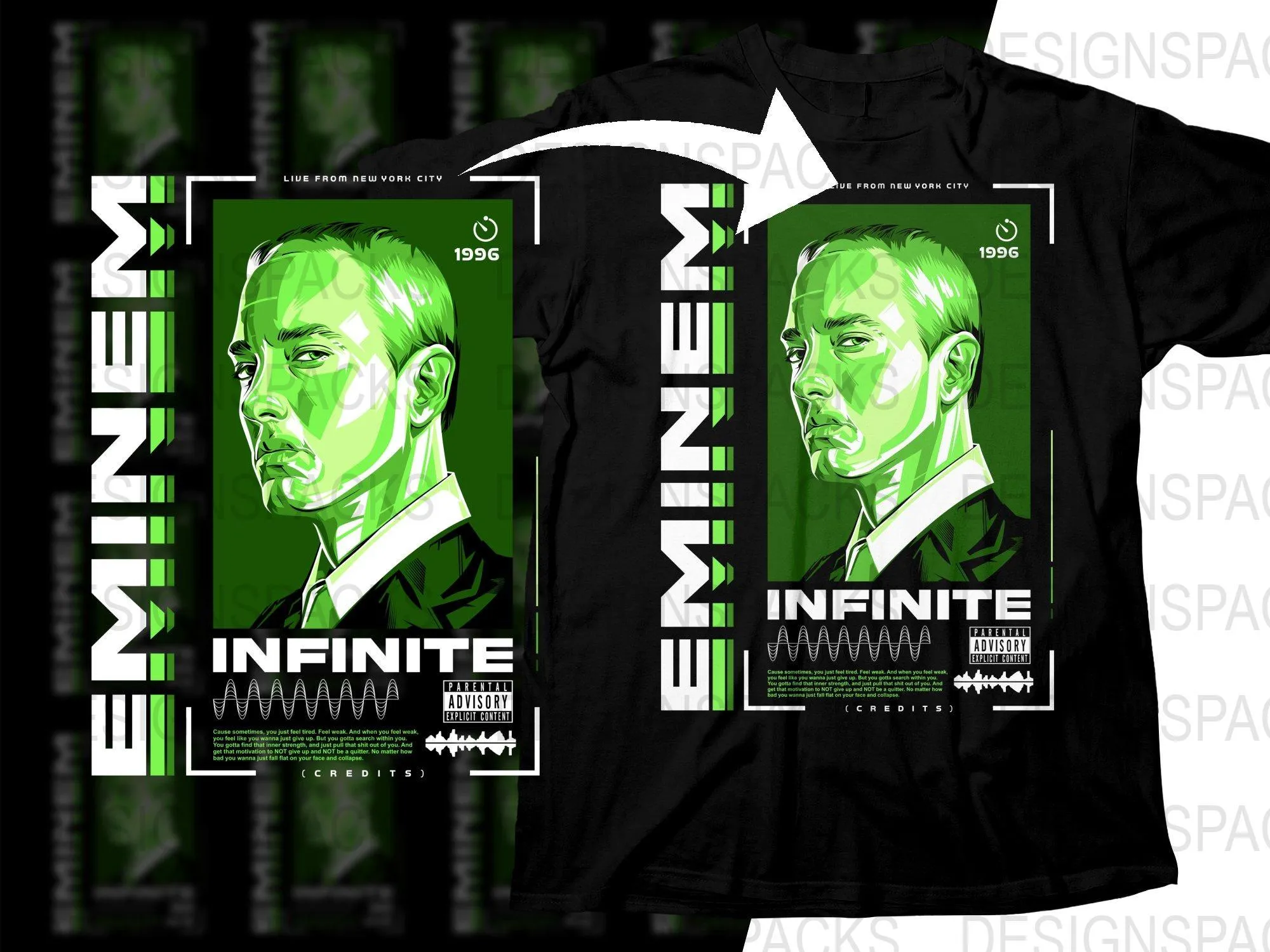 Bold Graphic Print Eminem Urban Design Png Digital Download