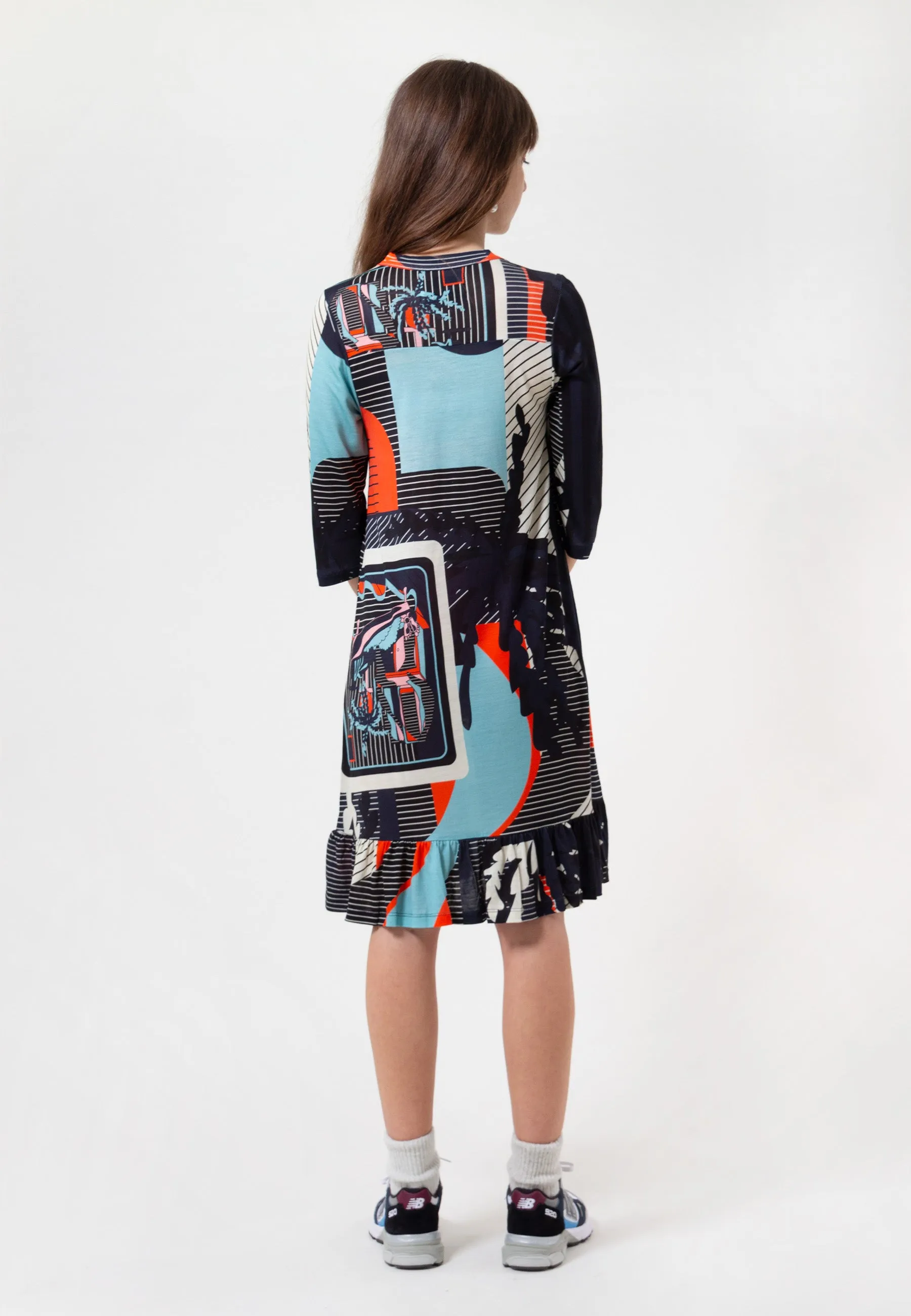 Bubble Jersey Dress - secret bathroom print