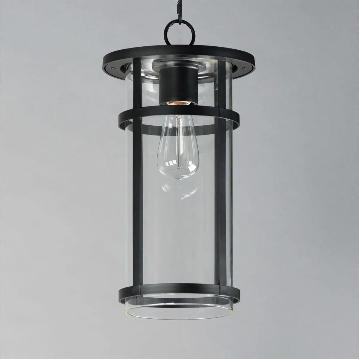 Clyde Vivex 18 in. Outdoor Pendant Light Black Finish