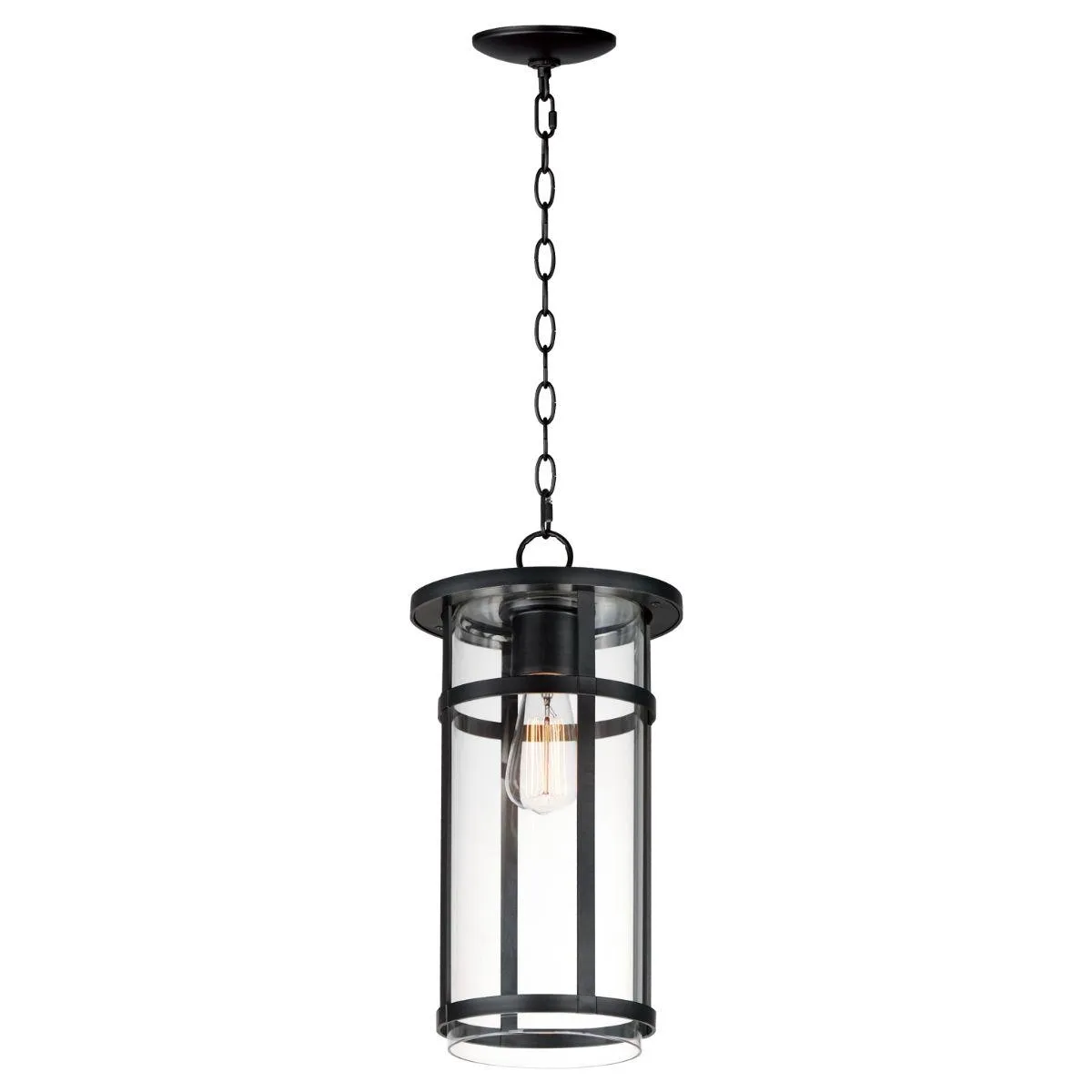 Clyde Vivex 18 in. Outdoor Pendant Light Black Finish