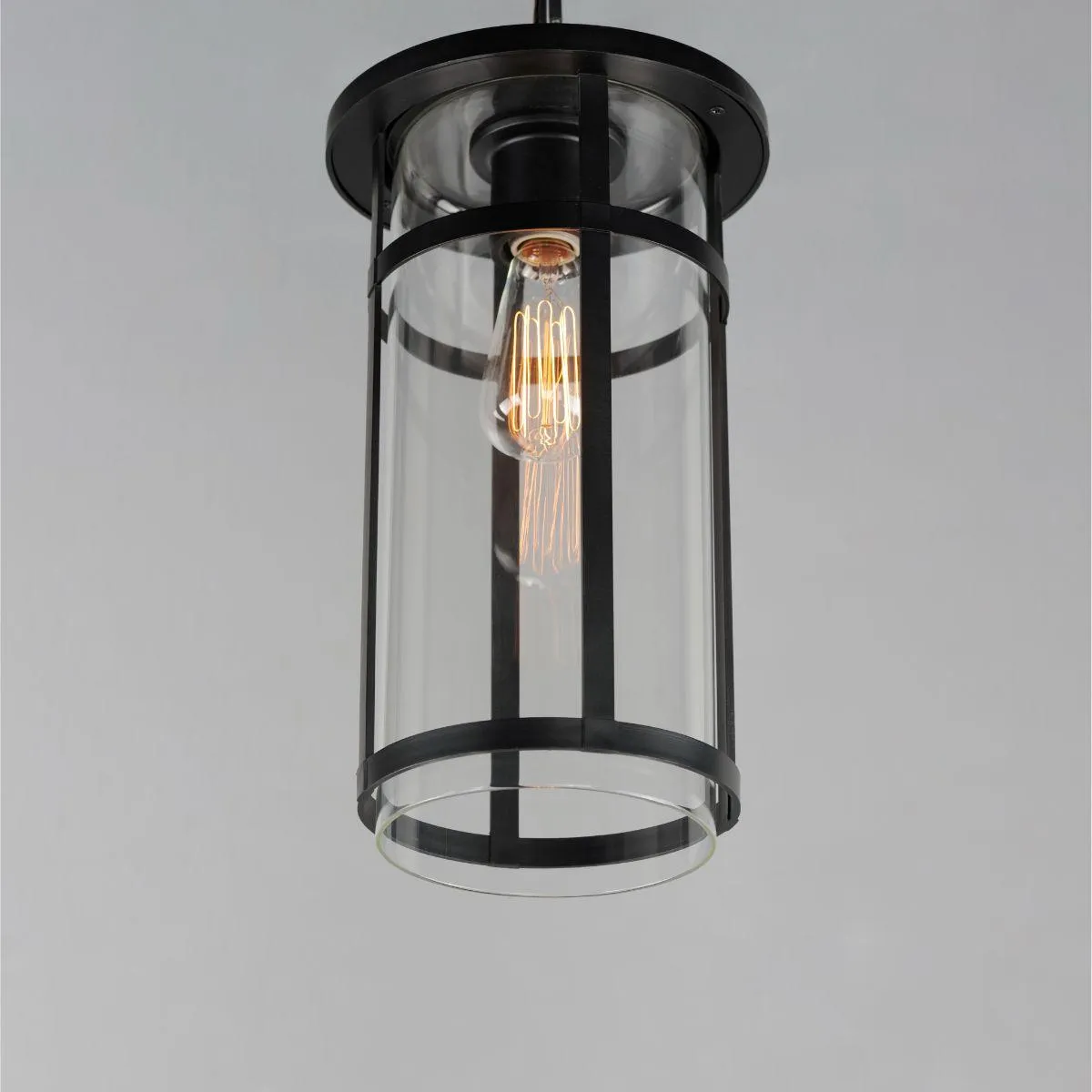 Clyde Vivex 18 in. Outdoor Pendant Light Black Finish