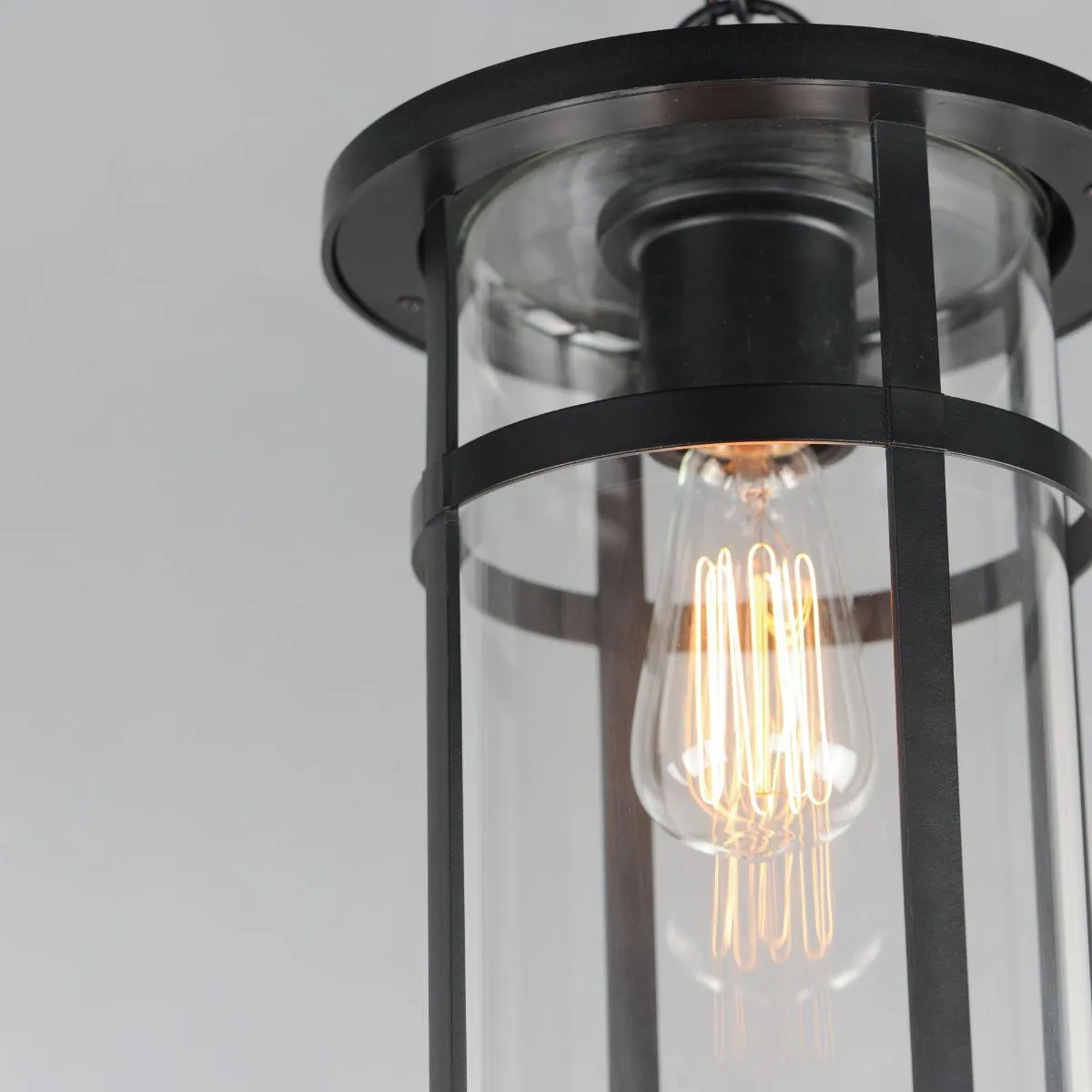 Clyde Vivex 18 in. Outdoor Pendant Light Black Finish