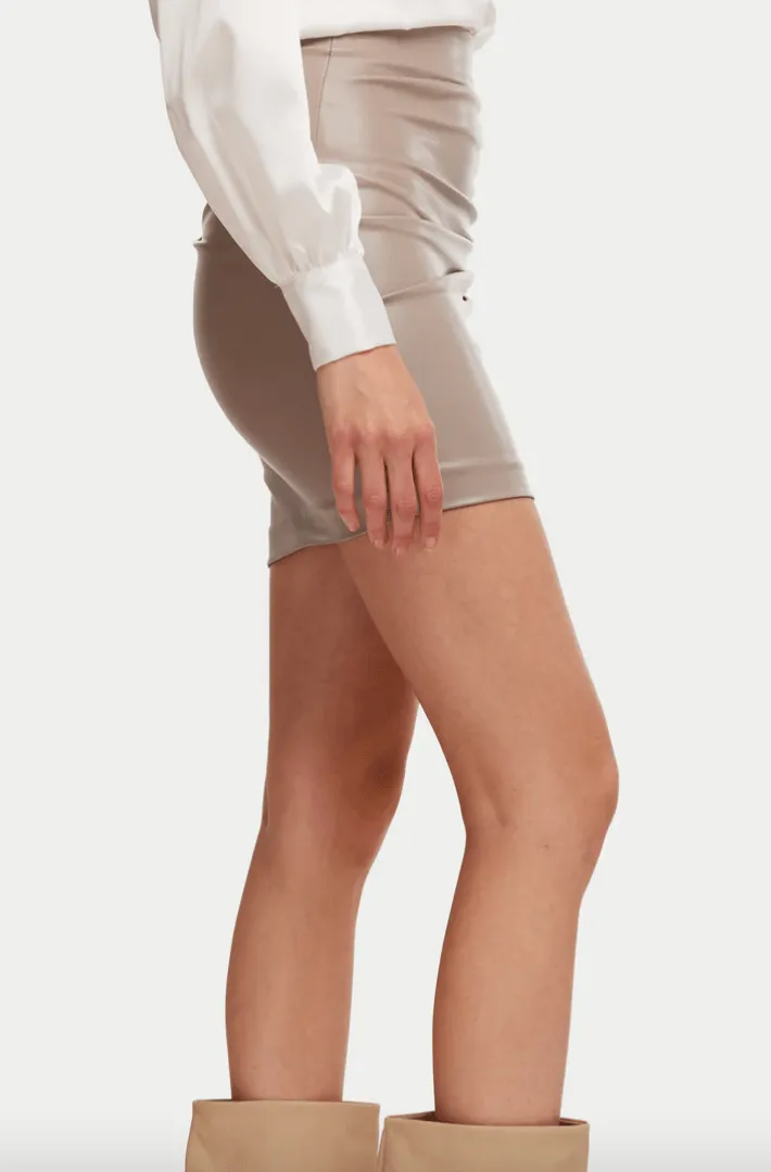 Generation Love Mila Vegan Leather Skirt in Chai