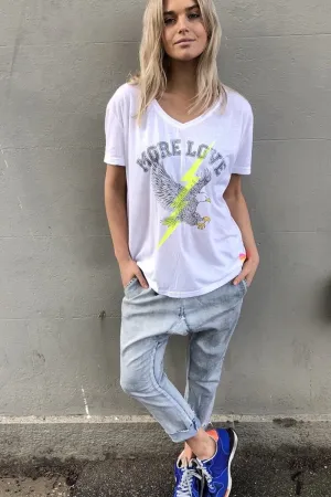 Hammill & Co - Eagle V Neck Tee - White