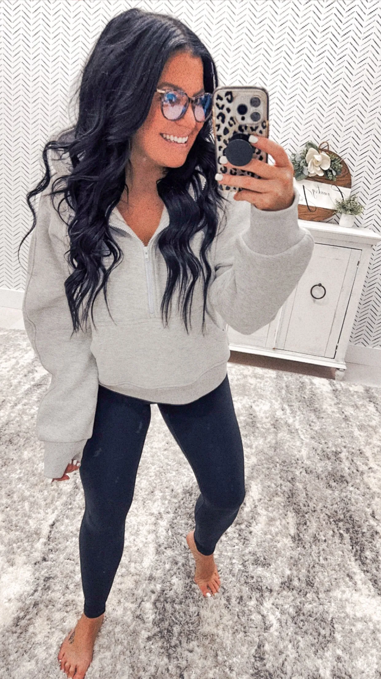Heather Gray Kinsley Half Zip Pullover