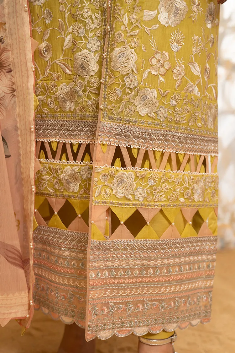 Hemstitch - Luxury Lawn Collection - Lime