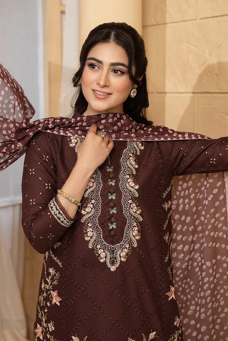 Hemstitch - Luxury Lawn Collection - Mulberry
