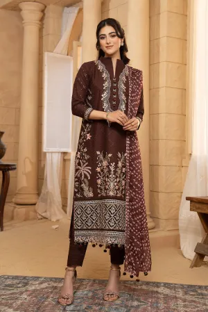 Hemstitch - Luxury Lawn Collection - Mulberry