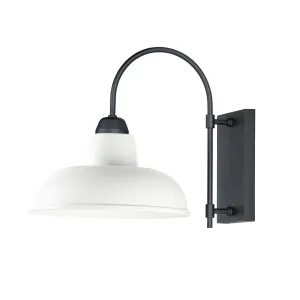 Industrial 16 in. Outdoor Barn Light White Finish