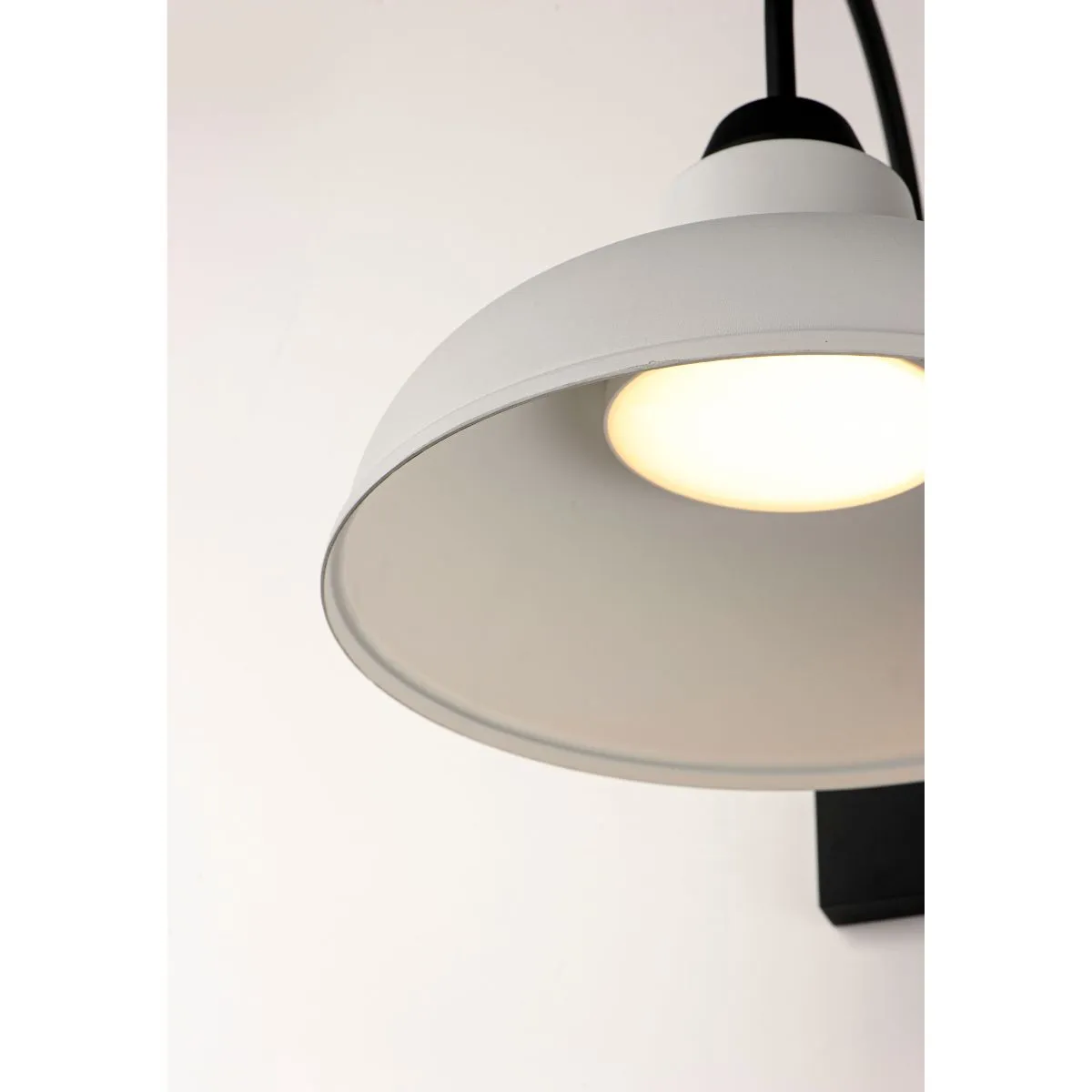 Industrial 16 in. Outdoor Barn Light White Finish