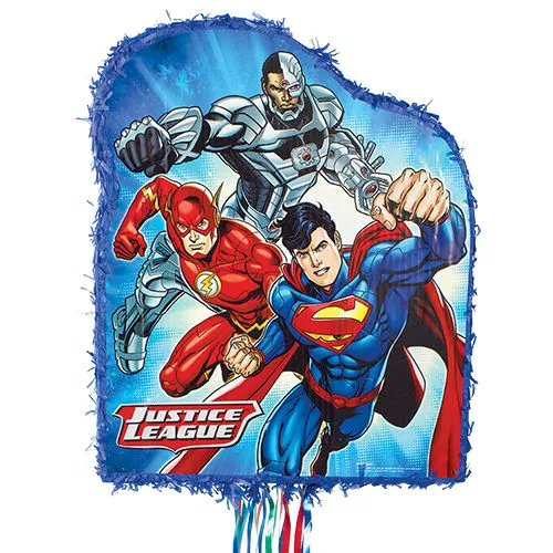 Justice League Pull String Piñata 21.5" | 1 ct
