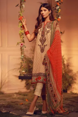 Khaadi Luxury Collection 2018 – G18204 Beige