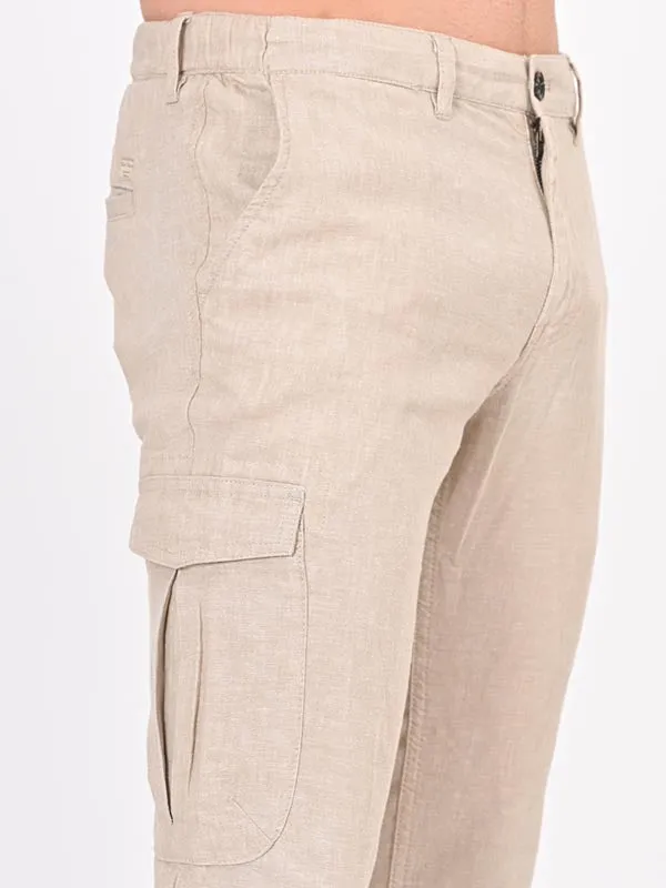 Men Urban Fit Linen Blend Trouser