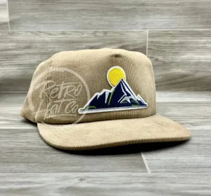 Mountains on Tan Corduroy Hat