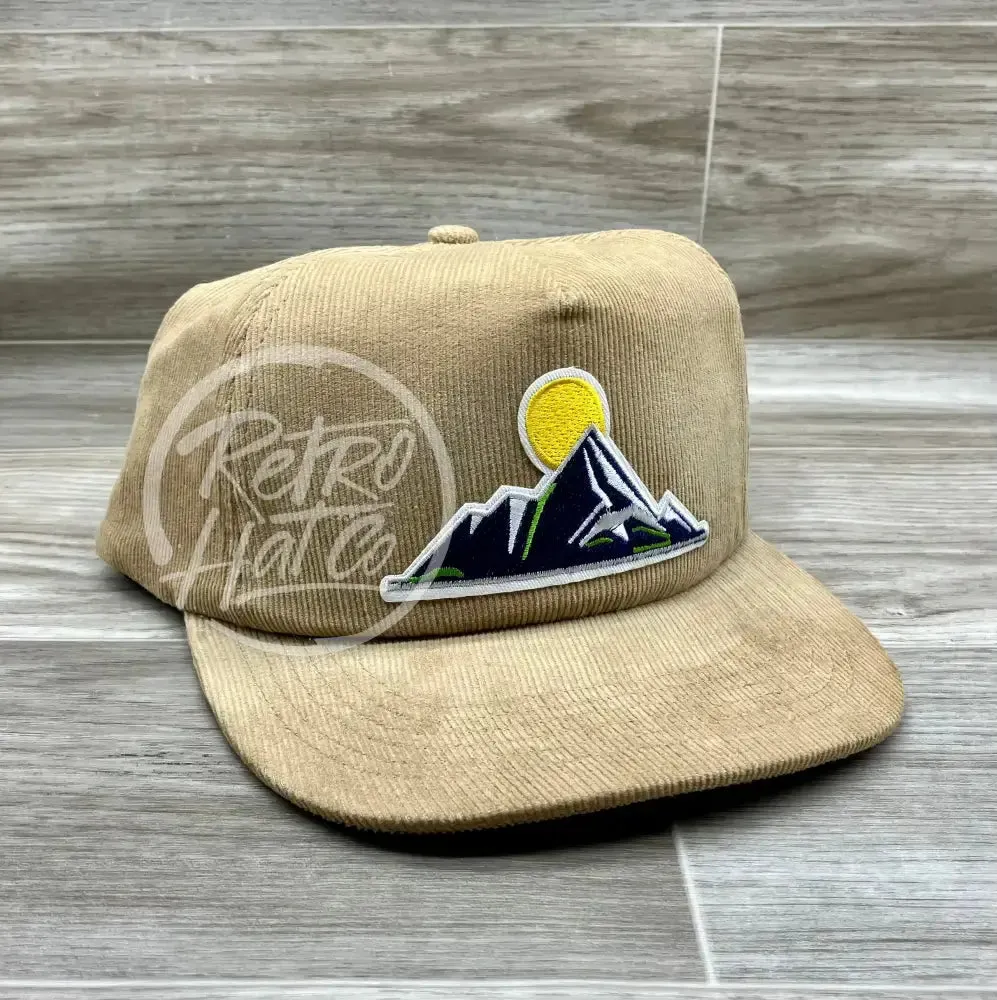 Mountains on Tan Corduroy Hat