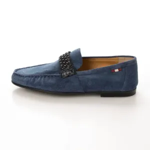 NEW Bally Crusader Men's 6231442 Blue Suede Loafers US 6 MSRP $585