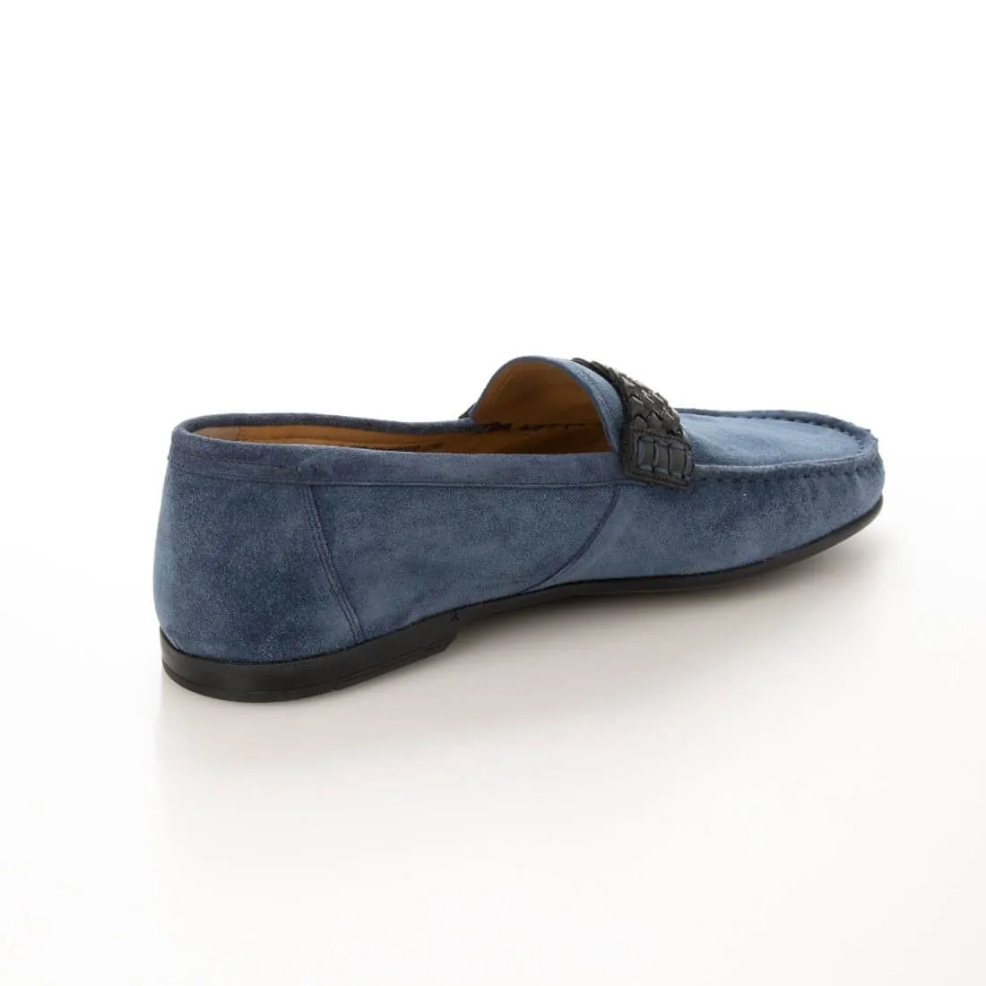 NEW Bally Crusader Men's 6231442 Blue Suede Loafers US 6 MSRP $585