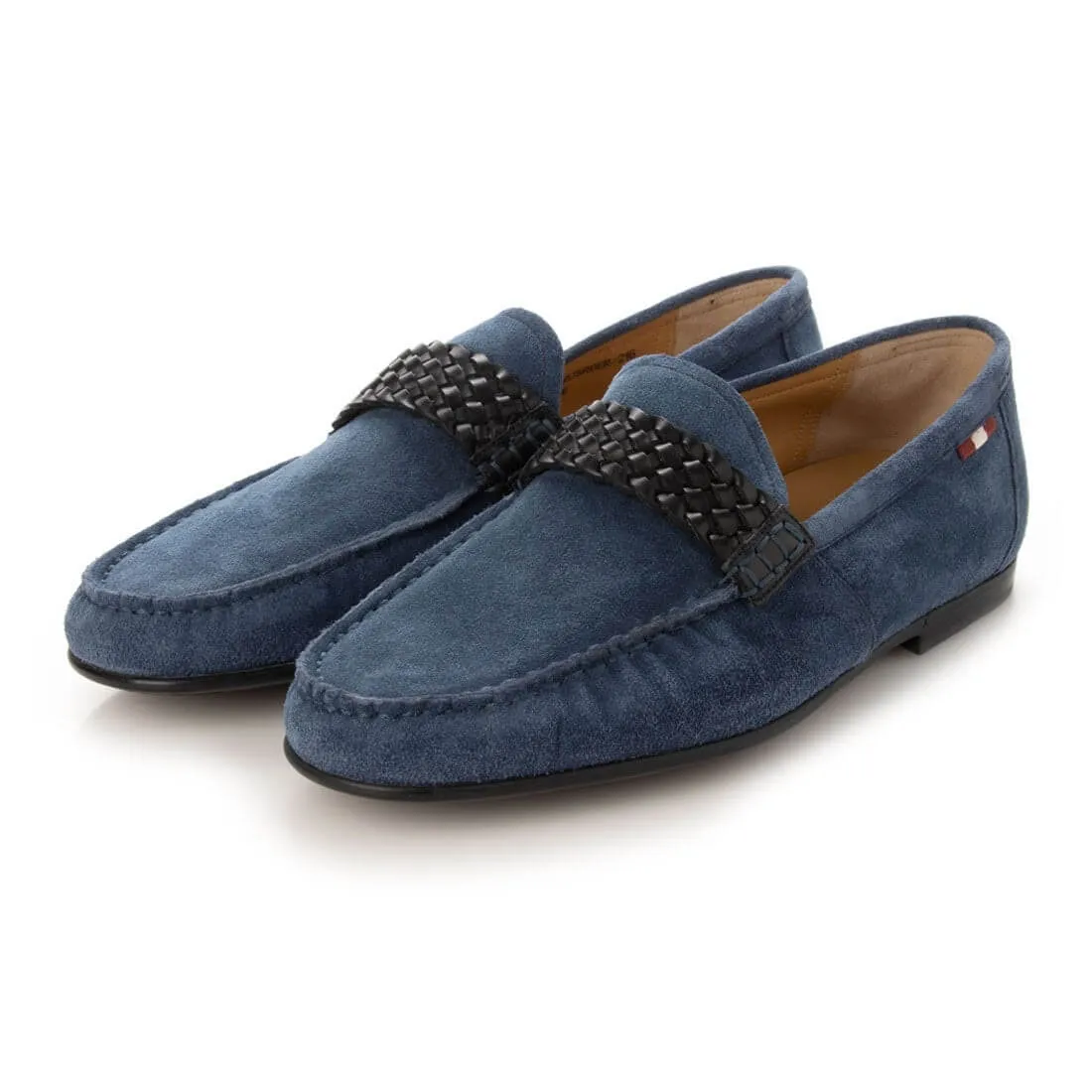 NEW Bally Crusader Men's 6231442 Blue Suede Loafers US 6 MSRP $585