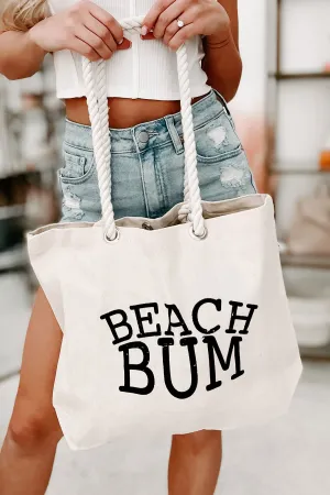 "Beach Bum" Canvas Tote (Natural)