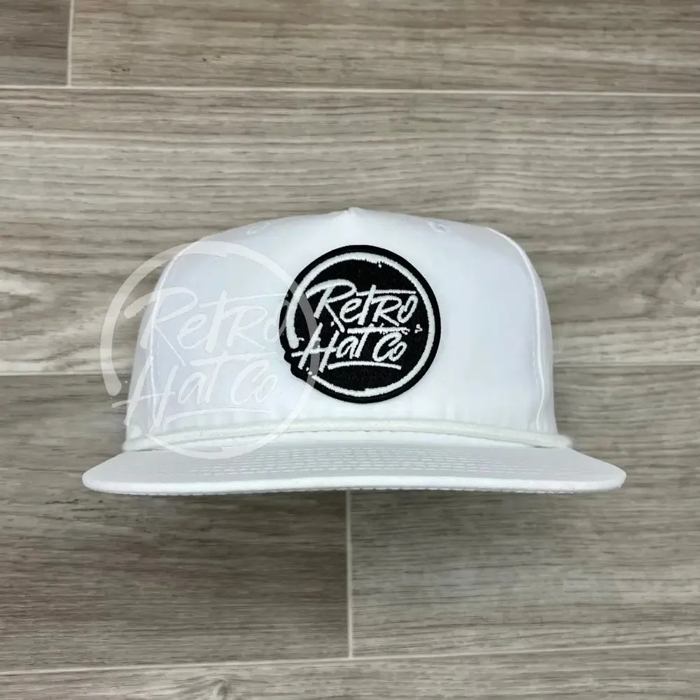 Retro Hat Co. Brand (Glow in the dark) Patch on Retro Rope Hat