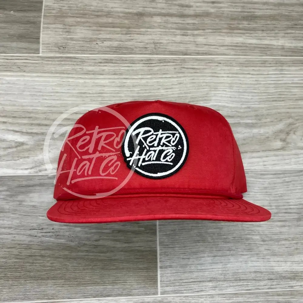 Retro Hat Co. Brand (Glow in the dark) Patch on Retro Rope Hat