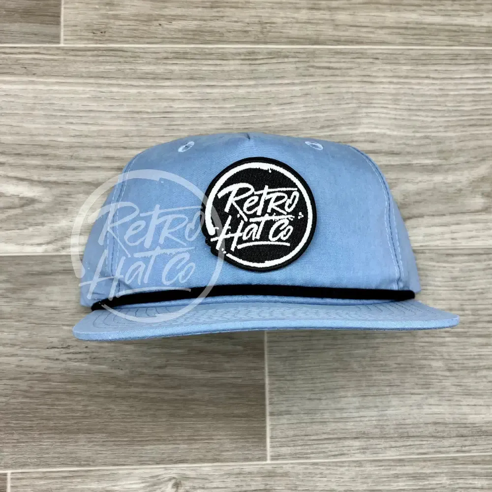 Retro Hat Co. Brand (Glow in the dark) Patch on Retro Rope Hat