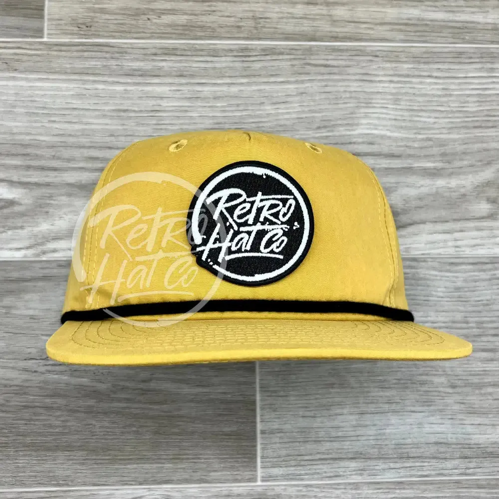 Retro Hat Co. Brand (Glow in the dark) Patch on Retro Rope Hat