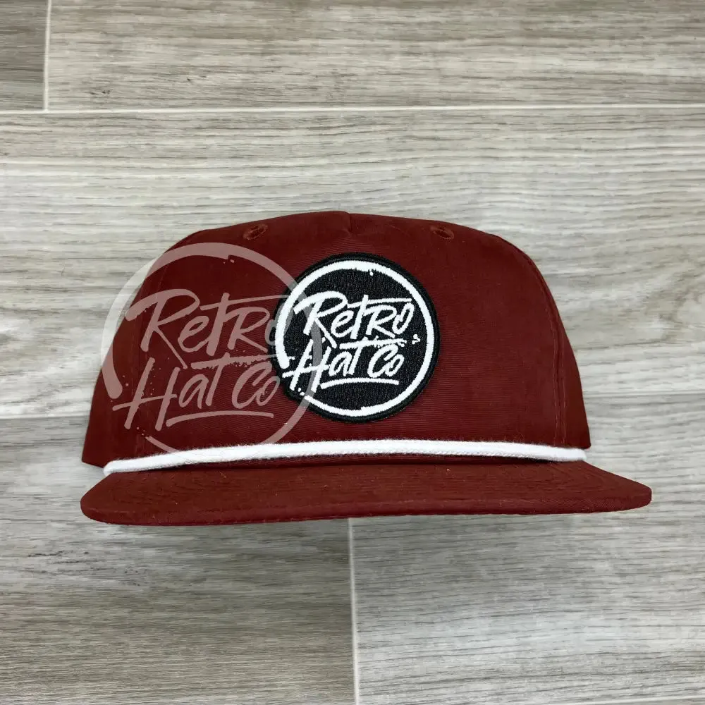Retro Hat Co. Brand (Glow in the dark) Patch on Retro Rope Hat
