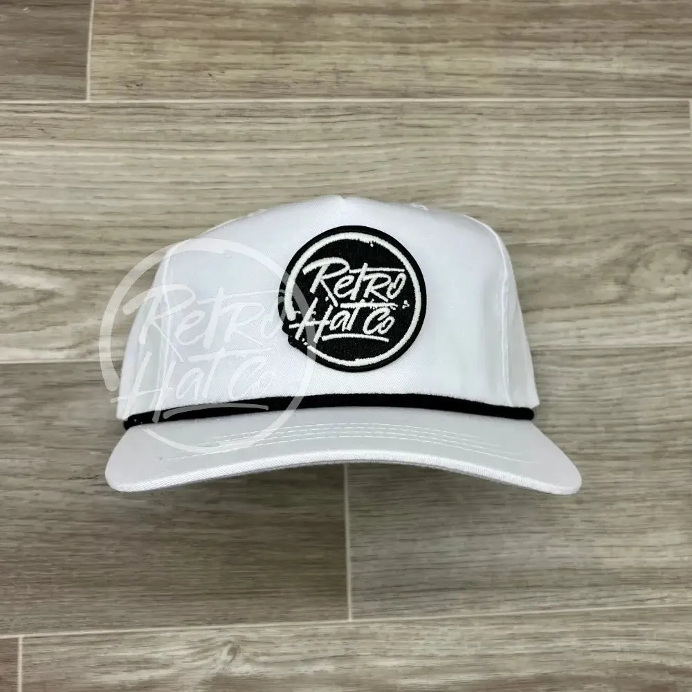 Retro Hat Co. Brand (Glow in the dark) Patch on Retro Rope Hat