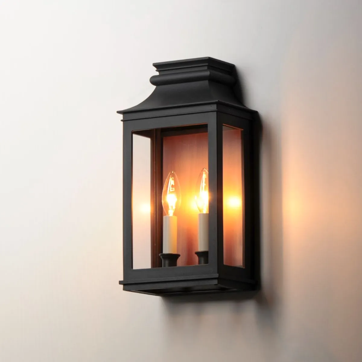 Savannah VX 15 in. 2 lights Outdoor Wall Sconce Antique Copper & Black Finish