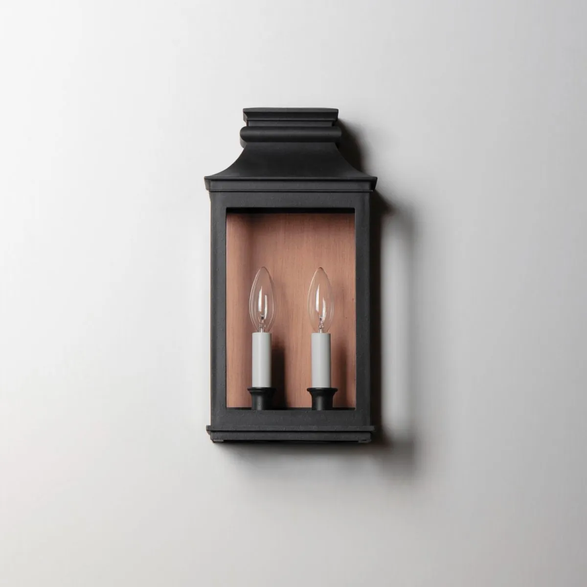 Savannah VX 15 in. 2 lights Outdoor Wall Sconce Antique Copper & Black Finish
