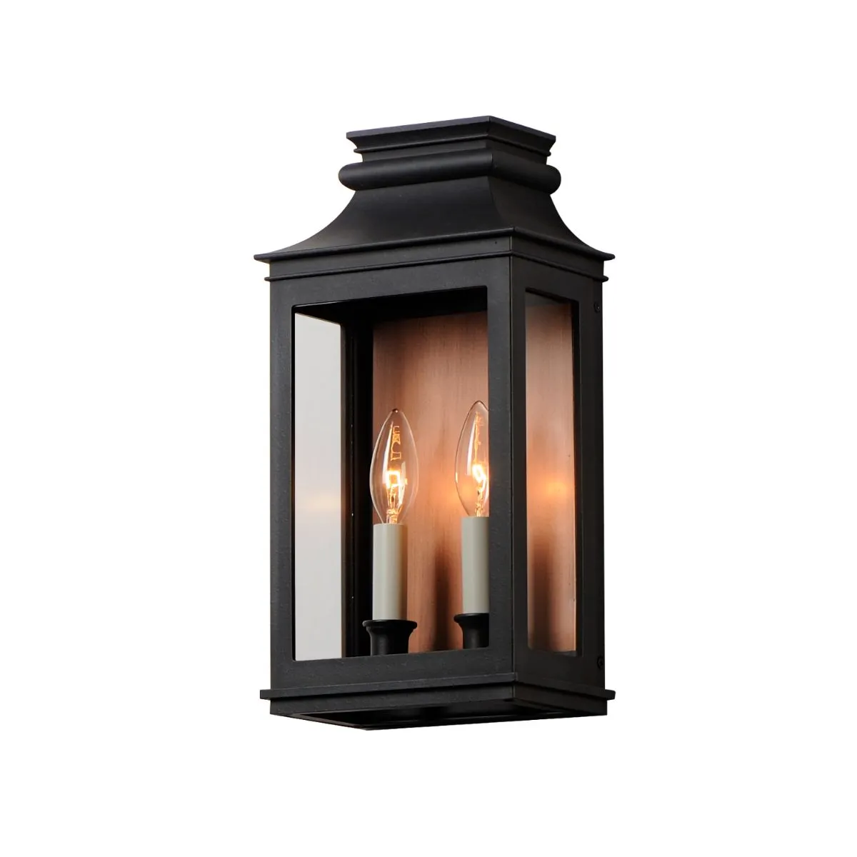 Savannah VX 15 in. 2 lights Outdoor Wall Sconce Antique Copper & Black Finish