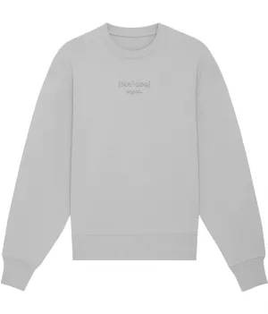 See'-soo "Rogue" Heavy 100% Organic Cotton Oversized Sweatshirt, Grey, Men’s
