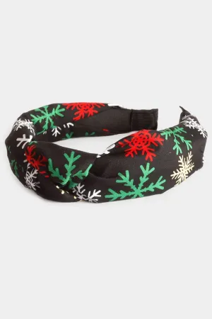 Snowflake Print Headband