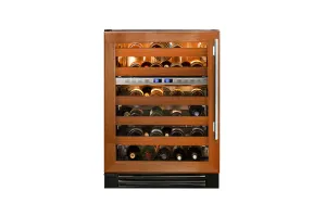 True-Residential TWC-24DZ-L-OG-C Panel Ready/Glass - 5 Pullout Wine 1 Floor Cradle - Hinge Left (L)