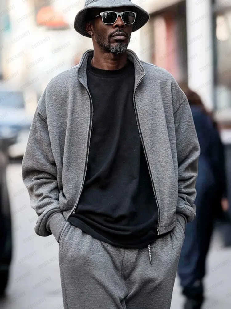 Urban Casual Jacket Pants Set