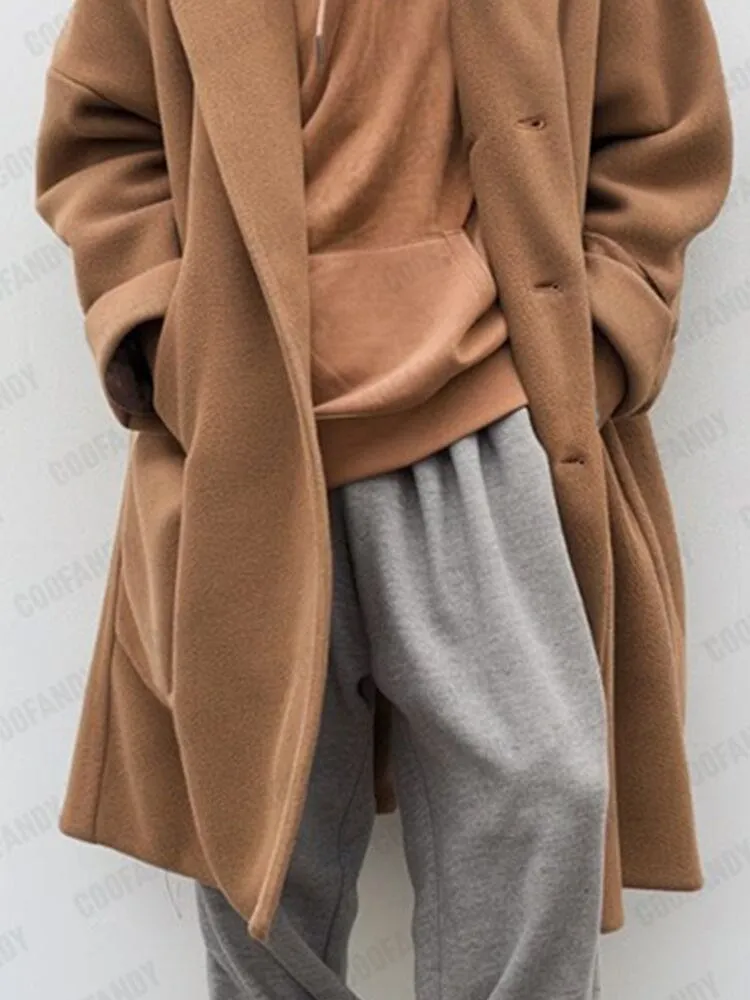 Urban Casual Tweed Coat