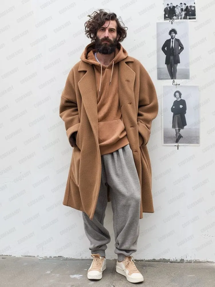 Urban Casual Tweed Coat