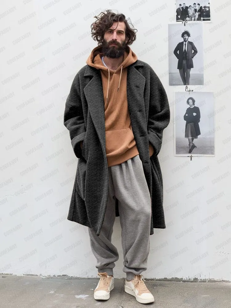 Urban Casual Tweed Coat