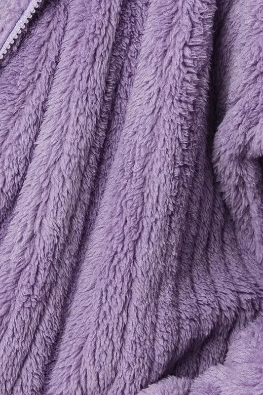 Zip It Up Oversized Fleece Hooded Jacket